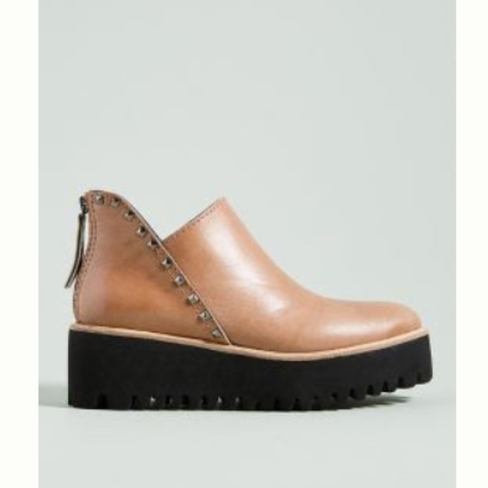 All Black Studded Platform Booties